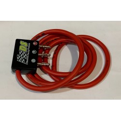 SLOT CAR DS-0011 CONECTOR COMPACTO CON BANANAS CON 1.5m  CABLE DE SILICONA