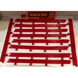 SCALEXTRIC VALLAS ROJAS PARA PISTA SCALEXTRIC  10 UNIDADES