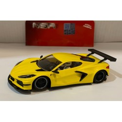 SLOT CAR NSR 0395 CORVETTE C8.R TEST CAR YELLOW