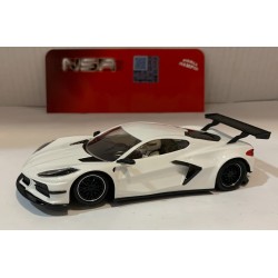 SLOT CAR NSR 0394 CORVETTE C8.R TEST CAR WHITE