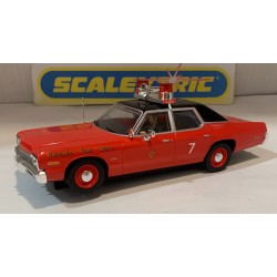 SLOT CAR SCX SUPERSLOT H4408 DODGE MONACO CHICAGO FIRE DEPARTMENT SCALEXTRIC UK