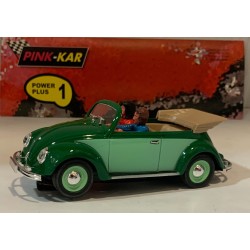 SLOT CAR PINK KAR CV028 VW VOLKSWAGEN BEETLE ESCARABAJO DESCAPOTABLE VERDE