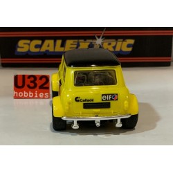 SLOT CAR SCX SCALEXTRIC C-2104 MINI COOPER -56 BOSE AMARILLO SCALEXTRIC UK