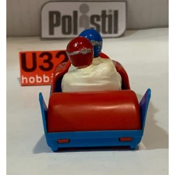 SLOT CAR POLISTIL POLICAR DROMOCAR N736 DN BOBSLEIGH EQUIPAGGIO ITALIANO