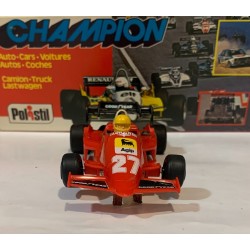 SLOT CAR POLISTIL A130 FERRARI 126 C3 -27 F1 1983 RENE ARNOUX CON CAJA