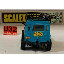 SLOT CAR SCX SCALEXTRIC EXIN STS 2205 LAND ROVER -5 TT 4x4 CAMEL AZUL