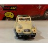 SLOT CAR PINK KAR CV053 CITROEN 2 CV 1974 TECHO ABIERTO MARFIL