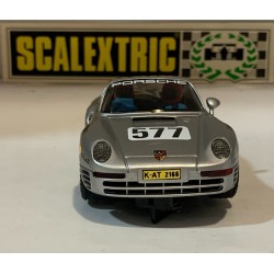 SLOT CAR SCX SCALEXTRIC EXIN 8330 PORSCHE 959 -577 SILVER SERIE LIMITADA