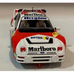 SLOT CAR SCALEAUTO SC-6301R FORD RS200 -4 CTO.ESPAÑA DE TIERRA 1989