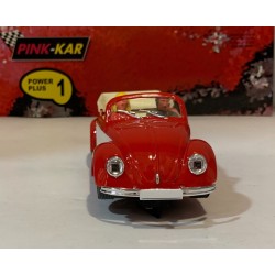 SLOT CAR PINK KAR CV027 VW VOLKSWAGEN BEETLE ESCARABAJO DESCAPOTABLE ROJO