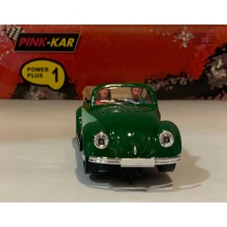 SLOT CAR PINK KAR CV028 VW VOLKSWAGEN BEETLE ESCARABAJO DESCAPOTABLE VERDE