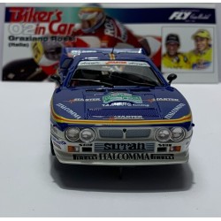 SLOT CAR FLY 99103 LANCIA 037 -7 1985 BIKERS IN CARS 02 GRAZIANO ROSSI-C.CASSINA