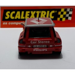 SLOT CAR SCX SCALEXTRIC 6384 RENAULT 5 MAXI TURBO -2 PHILIPS GUILLERMO BARRERAS