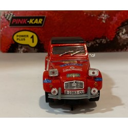 SLOT CAR PINK-KAR CV035 CITROEN 2CV -72 RALLYE 1974 ROJO