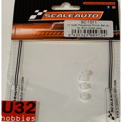 SCALEAUTO SC-1011 PIÑON 11D NYLON M50 2mm 4 UNIDADES