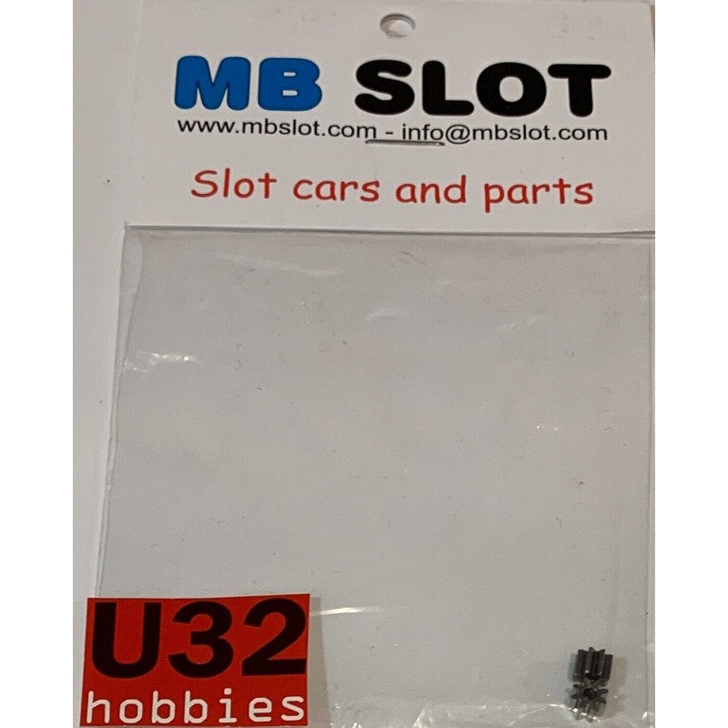 SLOT CAR MB SLOT 19249 PIÑON 8D DIAMETRO 5.5mm ACERO EN LINEA 2 UNIDADES