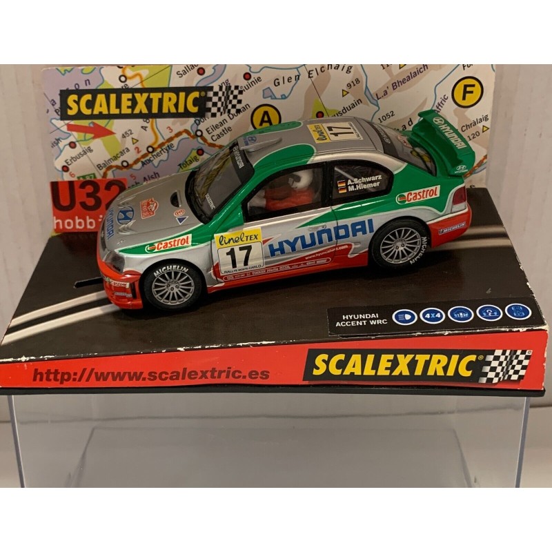 SLOT CAR SCX SCALEXTRIC  6084 HYUNDAI ACCENT WRC -17 "MONTECARLO 2002"A.SCHWARZ