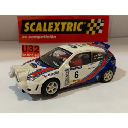 SLOT CAR SCX SCALEXTRIC 6058 FORD FOCUS WRC -6 CATALUYA 2000 MARTINI SAINZ-MOYA