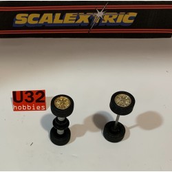 SLOT CAR SCX SCALEXTRIC UK EJE DELANTERO Y TRASERO FORD SIERRA COSWORTH C456