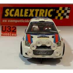 SLOT CAR SCX SCALEXTRIC 6058 FORD FOCUS WRC -6 CATALUYA 2000 MARTINI SAINZ-MOYA