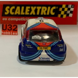 SLOT CAR SCX SCALEXTRIC 6058 FORD FOCUS WRC -6 CATALUYA 2000 MARTINI SAINZ-MOYA