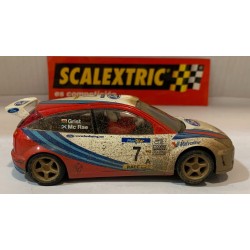 SLOT CAR SCX SCALEXTRIC FORD FOCUS WRC -7 MONTECARLO 99  Mc RAE EFECTO BARRO