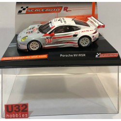 SLOT CAR SCALEAUTO SC-6139R PORSCHE 991RSR -911 24H.DAYTONA 2014 PILET-TANDY