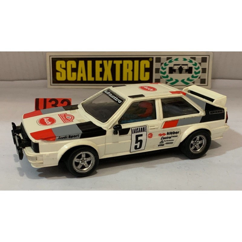 SLOT CAR SCX SCALEXTRIC EXIN 4070 AUDI QUATTRO -5 BLANCO M.MOUTON-F.PONS