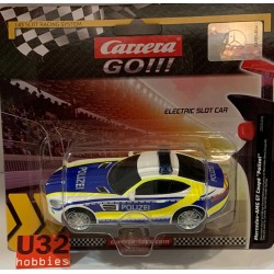 SLOT CAR CARRERA GO!!! 64118 MERCEDES-AMG GT COUPE POLIZEI