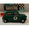 SLOT CAR SCX SCALEXTRIC C-76 MINI COOPER -8  VERDE TRACCION DELANTERA