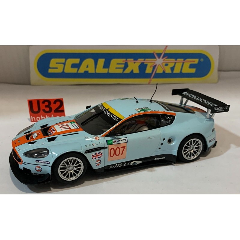 SLOT CAR SCX SCALEXTRIC ASTON MARTIN DBR9 007 ROFGO GULF  SCALEXTRIC UK