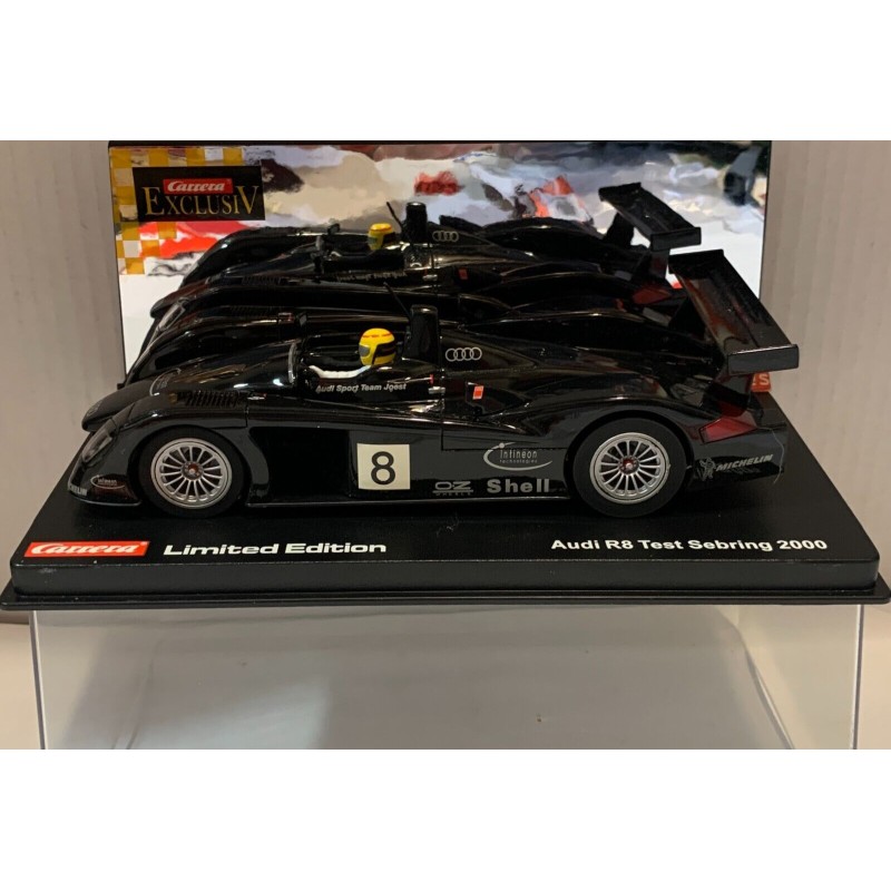 SLOT CAR CARRERA EXCLUSIV 20491 AUDI R8 SEBRING TEST AR 2000 LTED DIGITAL 1/24