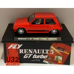 SLOT CAR FLY A2060 RENAULT 5 GT TURBO ROJO STREET CAR