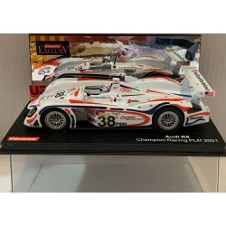 SLOT CAR CARRERA EXCLUSIV 20428 AUDI R8 -38 CHAMPION RACING PLM 2001 1/24