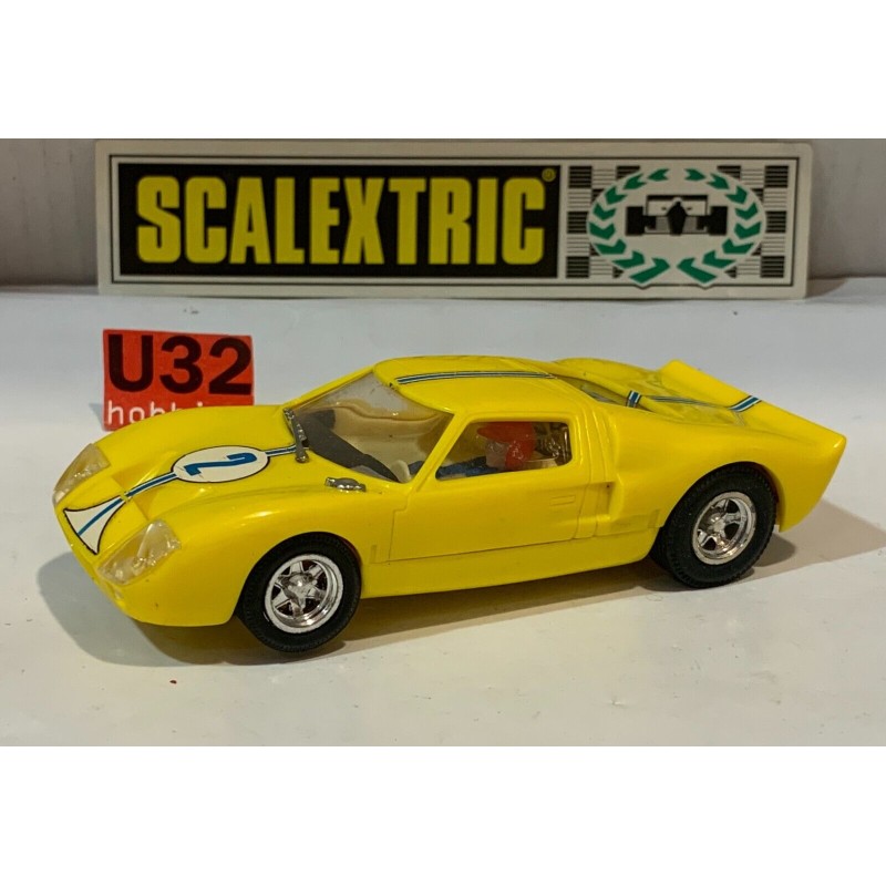 SLOT CAR SCX SCALEXTRIC EXIN C-35 FORD GT 40 -2 AMARILLO LIMON