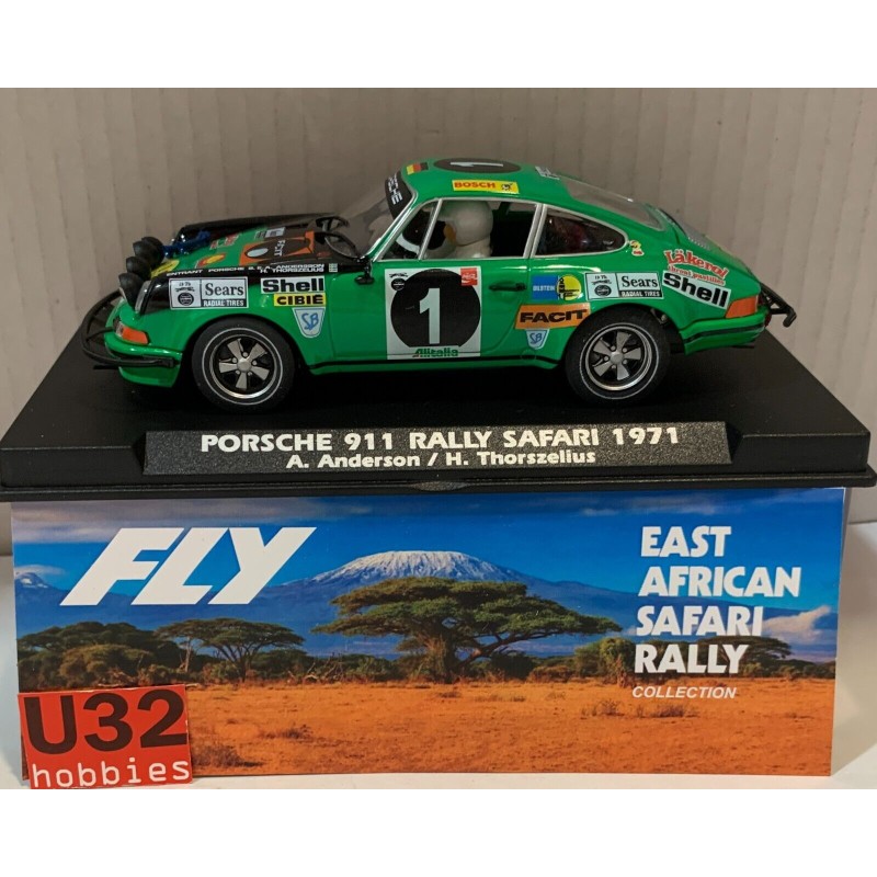 SLOT CAR FLY A2084 PORSCHE 911 -1 RALLY SAFARI 1971 A.ANDERSON-H.THORSZELLUS