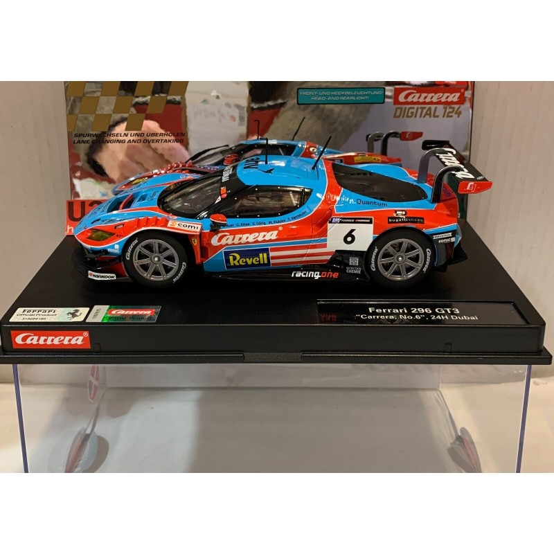 SLOT CAR CARRERA EXCLUSIV 23981 FERRARI 296 GT3 -6 24H.DUBAI CARRERA DIGITAL