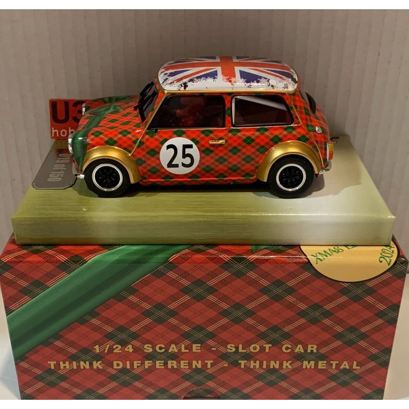 SLOT CAR BRM-S03  1/24 MINI COOPER -25 XMAS EDITION 2024 GOLD LIMITED.EDITION