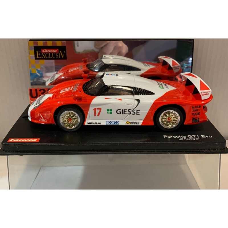 SLOT CAR CARRERA EXCLUSIV 20463 PORSCHE 911 GT1 -17 JB RACING GIESSE   1/24