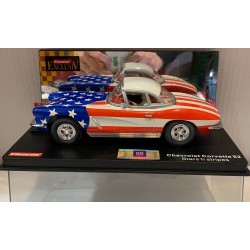 SLOT CAR CARRERA EXCLUSIV 20430 CHEVROLET CORVETTE CONVERT 62 STARS & STRIPES