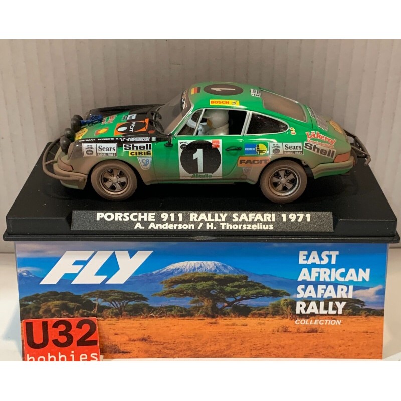 SLOT CAR FLY A2084AR PORSCHE 911 -1 RALLY SAFARI 1971 A.ANDERSON-H.THORSZELLUS