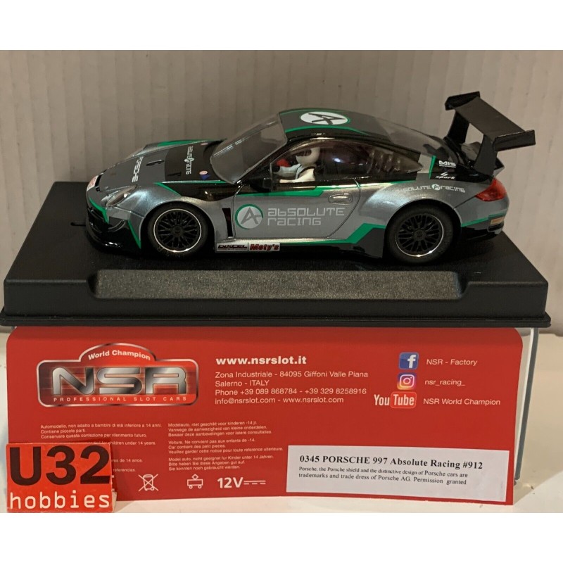 SLOT CAR NSR 0345 PORSCHE 997 -912 ABSOLUTE RACING