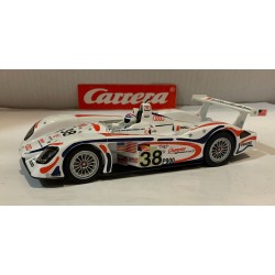 SLOT CAR CARRERA EXCLUSIV 20428 AUDI R8 -38 CHAMPION RACING PLM 2001 1/24