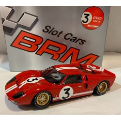 SLOT CAR BRM-166  1/24 FORD GT 40 MKII -3 24H.LE MANS 1966 DAN GURNEY-J.GRANT