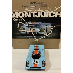 SLOT CAR FLY 99072 PORSCHE 917 K -24 1000Km BARCELONA MONTJUICH GULF D.BELL-GIJS