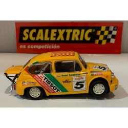 SLOT CAR SCX SCALEXTRIC 6146 SEAT FIAT 600 ABARTH -5 TISSOT