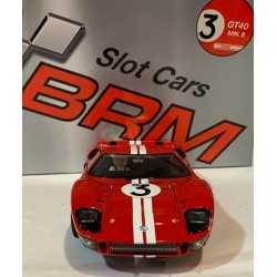 SLOT CAR BRM-166  1/24 FORD GT 40 MKII -3 24H.LE MANS 1966 DAN GURNEY-J.GRANT