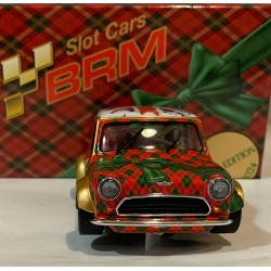 SLOT CAR BRM-S03  1/24 MINI COOPER -25 XMAS EDITION 2024 GOLD LIMITED.EDITION