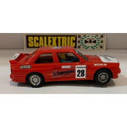 SLOT CAR SCX SCALEXTRIC EXIN 8323 BMW M3 E30 -28 SCHWEPPES ROJO