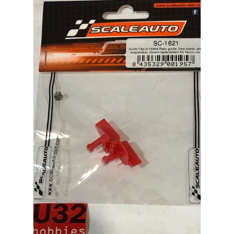 SLOT CAR SCALEAUTO SC-1621 GUIA CLIP CON SUSPENSION PROFUNDIDAD 7mm DE PALA